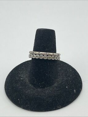 Pandora Silver Stacking Crystal Ring Set **READ**